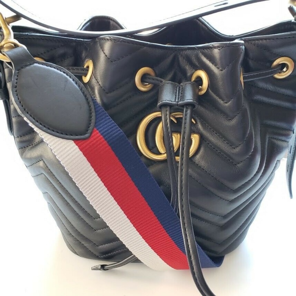 Gucci Marmont 2.0 Matelassé Bucket Bag - Black - Picture 8 of 8
